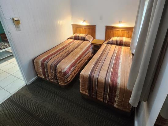 Plettenberg, A Forever Resort: 6-Sleeper Brick Chalet. No river view. 3 bedrooms (2 single beds & 2 bunk beds.)