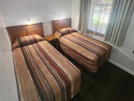 Plettenberg, A Forever Resort: 6-Sleeper Brick Chalet. No river view. 3 bedrooms (2 single beds & 2 bunk beds.)